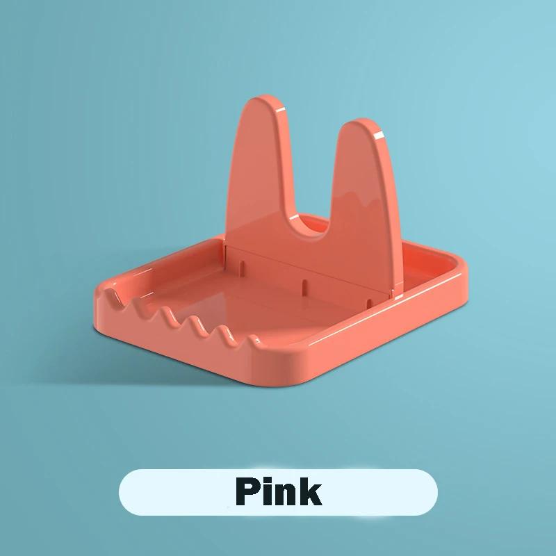 

Складная подставка для крышек кастрюль Пластиковый кухонный держатель для ложек, вилок, лопаток Подставка для крышек кастрюль Для кухонного органайзера Полка для крышек кастрюль Хранение посуды PINK,1PC