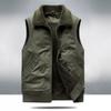 Men's Outdoor Velvet Vest with Multiple Pockets, Thick Vest, Casual Shoulder Jacket