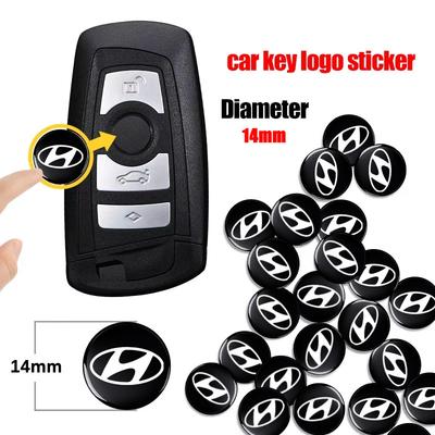 14mm Znak Emblém Dálkový ovladač k autu Samolepka s rádiovým tlačítkem Pro Mistra Lafesta Elantra Accent IX35 I20 I30 Azera Sonata