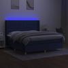 VidaXL Sommier à Lattes de Lit avec Matelas et LED, Lit Rembourré, Lit Double, Lit Adulte de Chambre à Coucher Intérieur, 3138891