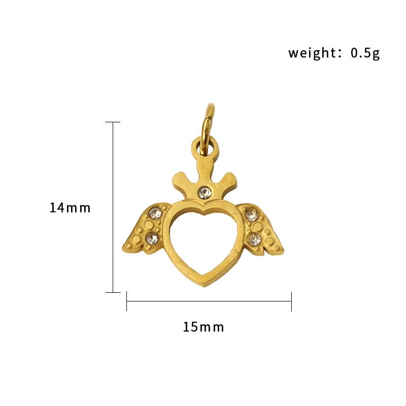 

Stainless Steel Small Pendant Zircon Necklace Bracelet Mother S Day Thanksgiving Hollow Non-Fading Jewelry Accessories