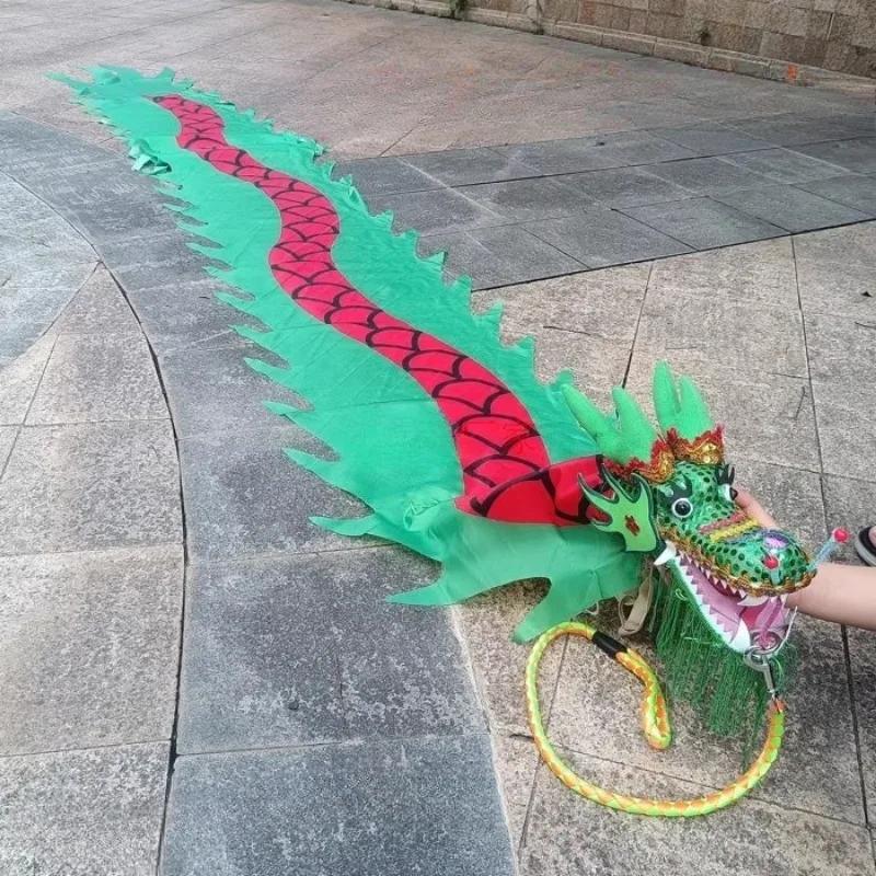 New Year Christams Outdoor Performance 4 Meters Chinese Silk Dragon Dance Products Fitness Dragon For Children Adults