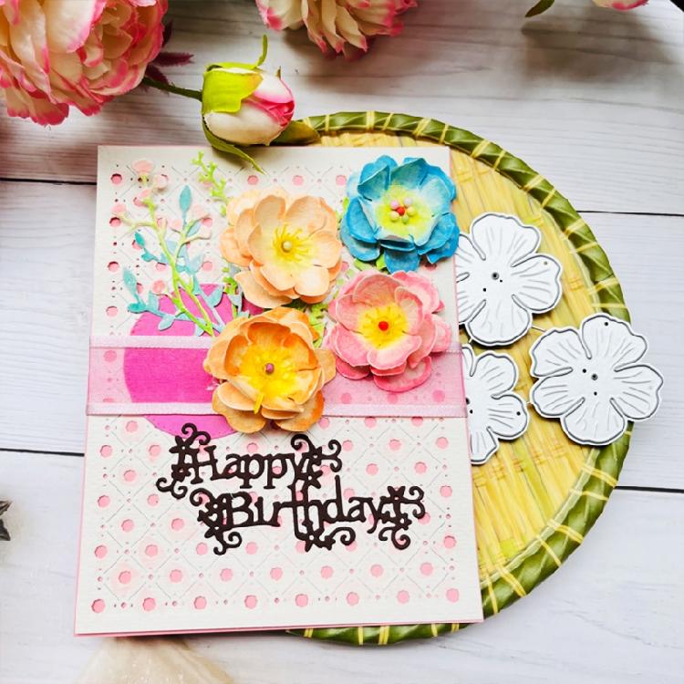 Dekorativní embosovací vykrajovátka pro výrobu narozeninových přání DIY Scrapbookingové album