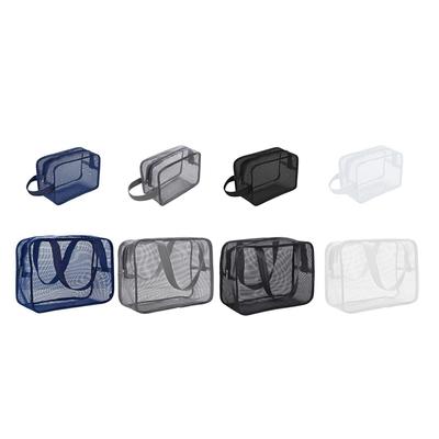 Portable Mesh Storage Bag Travel Toiletry Bag Cosmetic Bag