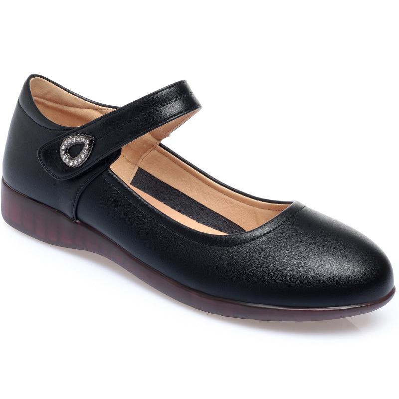 

Женская мода Круглый носок Однотонные из искусственной кожи Комфорт Весна Офис Квадратный каблук Лодочки Классические Черные Мягкая подошва Одинарная обувь 36(Foot23cm)