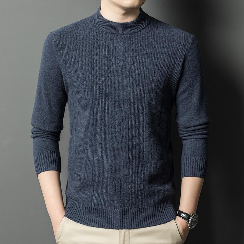 Men's Sweater Semi-turtleneck Sweater Men's Inner Men's Clothing Autumn and Winter High-end Sense