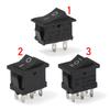 5Pcs Black SPST On/Off KCD1 Power Buttons Push Button Switches Rocker Switch 15x21mm