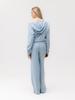 GLOWNY G Hug V-Neck Knit Hoodie (Baby Blue)