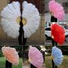 30*52cm 35*60cm Handheld Feather Fan Big Red Ostrich Performance Feathers Fan Crafts