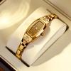 OLEVS Women's Slim Tonneau Watch Rose Gold Tungsten Steel Square Face Diamond Quartz 3 ATM Water Resistant Gift 5501