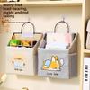 Dorm Room Cotton Fabric Wall Hanging Storage Bag With Multipurpose Pouch For Bedroom Organization