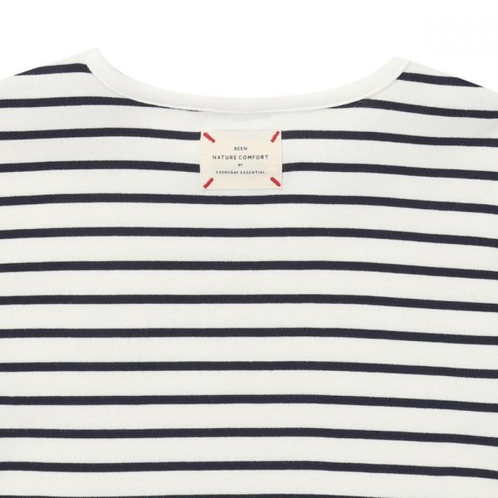 The Coffee Bean   Tea Leaf Navy STripe Long Sleeve T shirT ba13Ts02nv