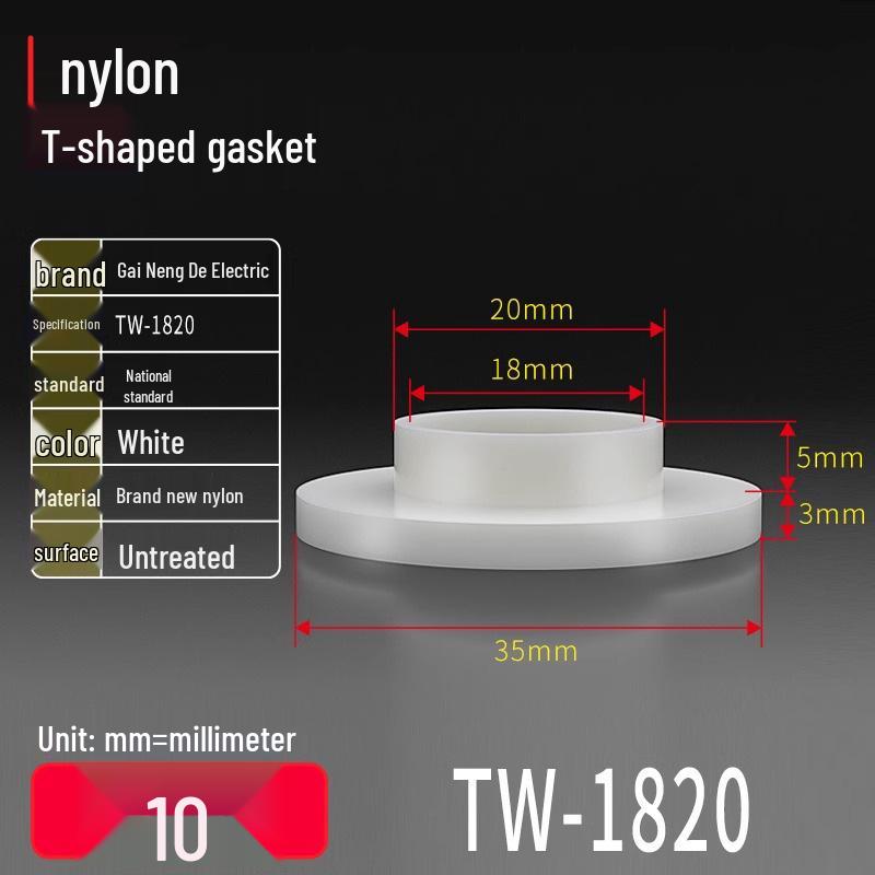 T-förmiger Nylon-Kunststoff-Dichtungsring und Schraubwellenhülse (Für dich: M2-M35)