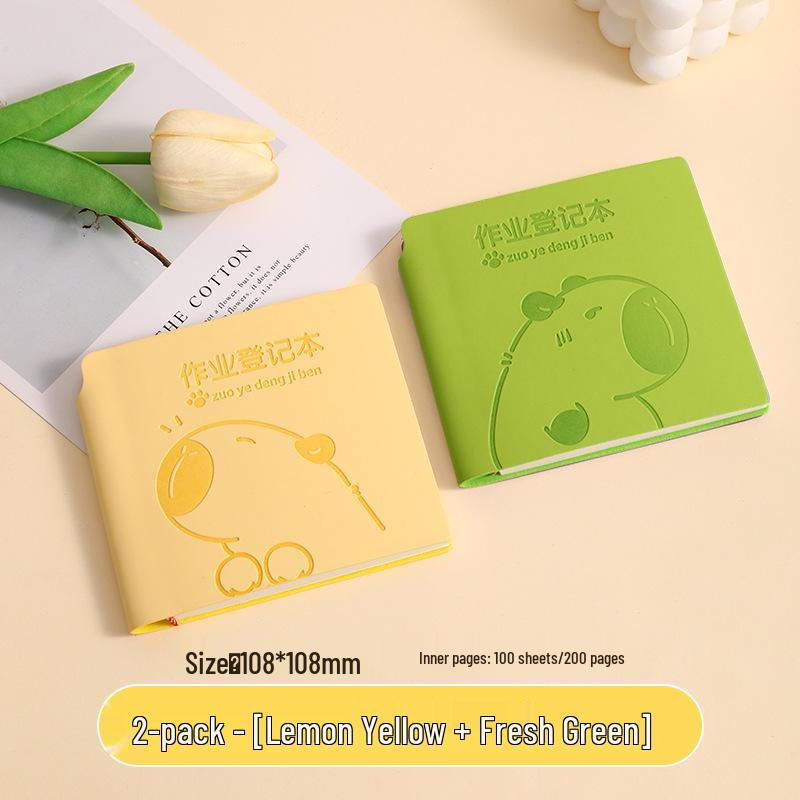 Yaoji First Grade Homework Record Book with Pen Holder - Thickened and Portable for Primary Students