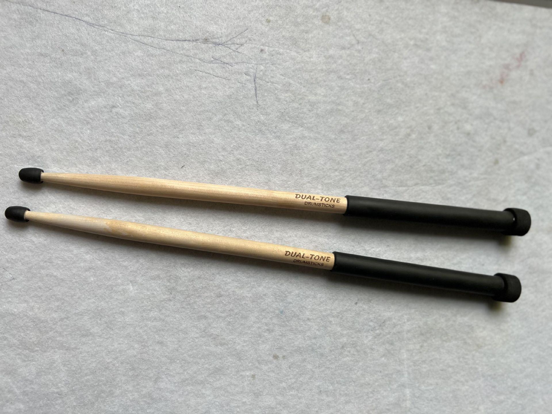 Non-Slip 5ADSM Double-Headed Drumsticks with Rubber Tips for Jazz Drums and Cymbals