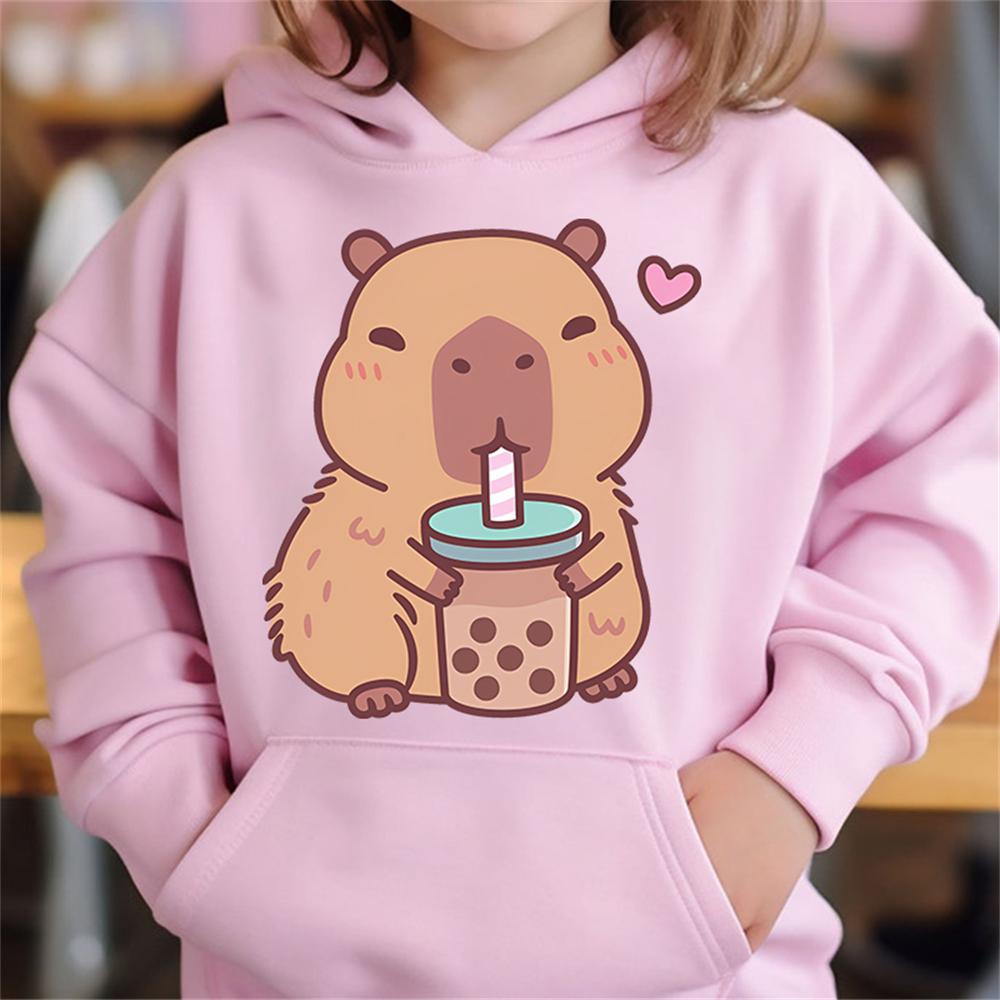 Children Clothes Cute Capybara 3D Print Kids Hoodie Sweatshirt Christmas Long Sleeve Casual Pullover Autumn Children s Clothing 100