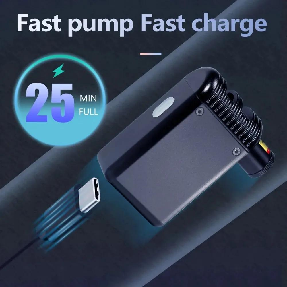 Portable Small Electric Bicycle Air Pump High Pressure Mini Inflatable Pump for Cycling Accessories