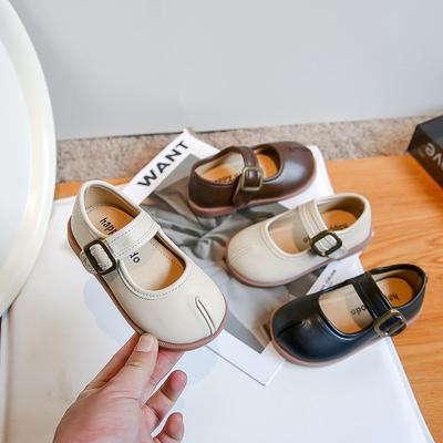 2024 New Girls Casual Shoes Versatile Soft Children Fashion Solid Color Hook & Loop Kids Boys Moccasin Shoes Korean Style Cute