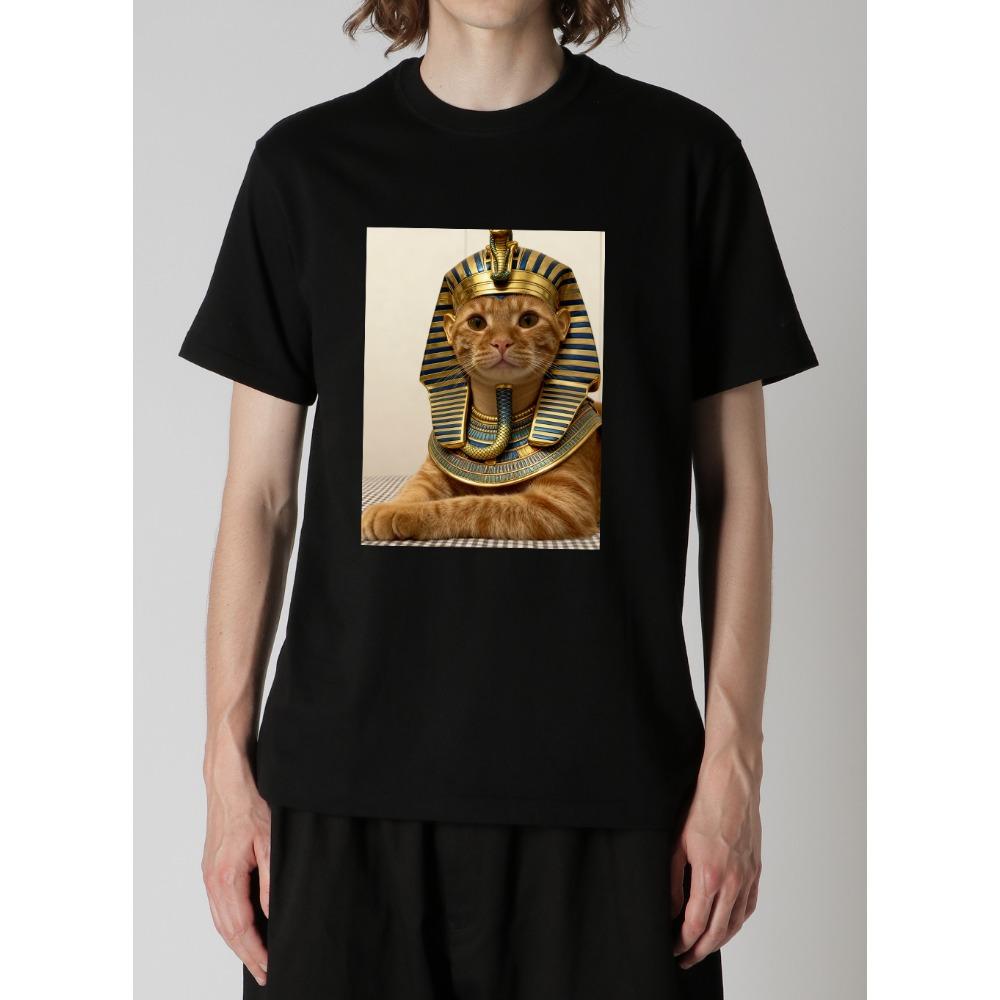 Funny Cat T-Shirt Ancient Egypt Tutankhamun Sphinx Pyramid Egypt Mythology Cat Gift Shirt Unisex Graphic Tee Tops