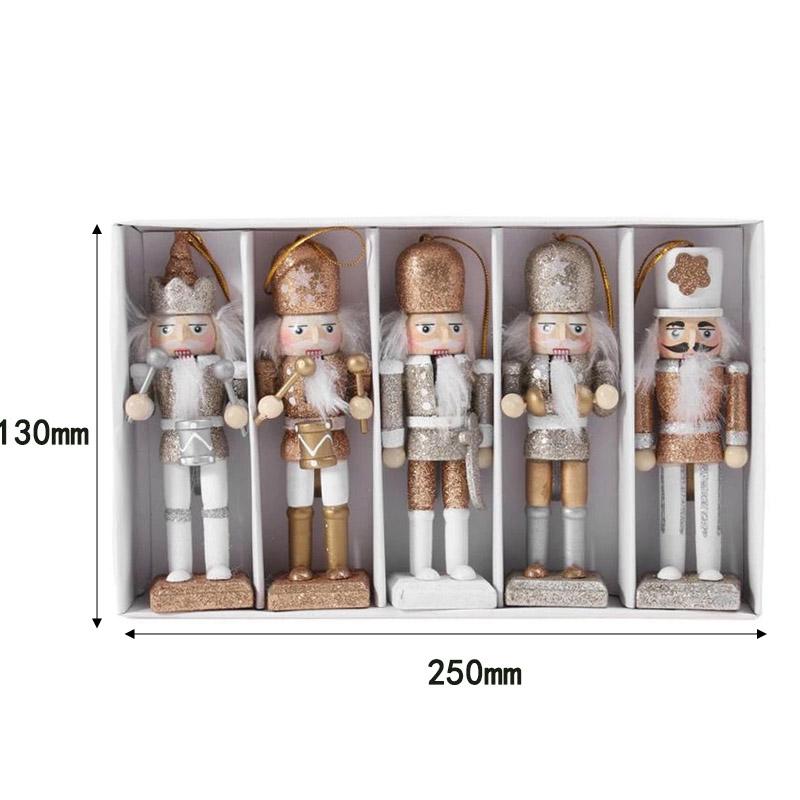 1~8 шт. Щелкунчик Деревянная кукла Рождественские фигурки Щелкунчика Винтажная ручная работа Кукольные поделки Фестивальное креативное украшение Куклы