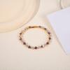 Geometric Pattern Cubic Zirconia Tennis Bracelet Gold Plated Copper Chain Wristband Wrist Accessory For Women Men