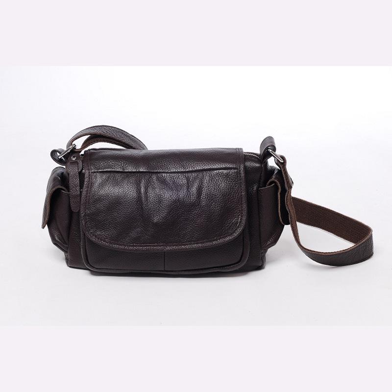 Fashion All-in-one Simple Cowhide Motorcycle Bag Single Shoulder Oblique Cross Top Layer Cowhide Genuine Leather Bag for Women