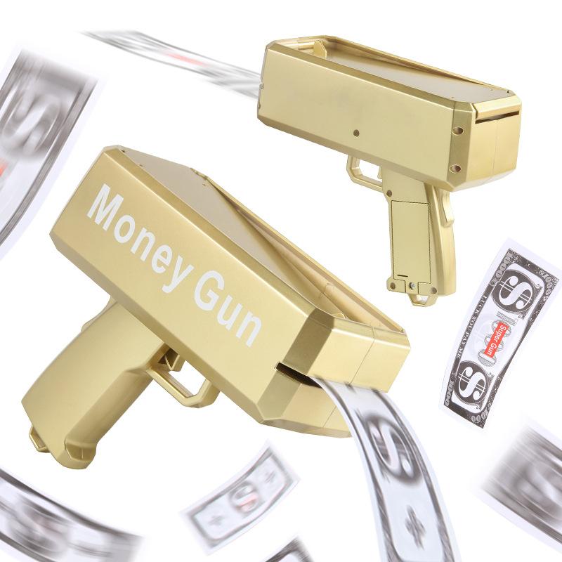 New Strange Electric Spray Money Gun Gold Version Spit Money Gun Shoot Money Money Parent-Child Interactive Toy