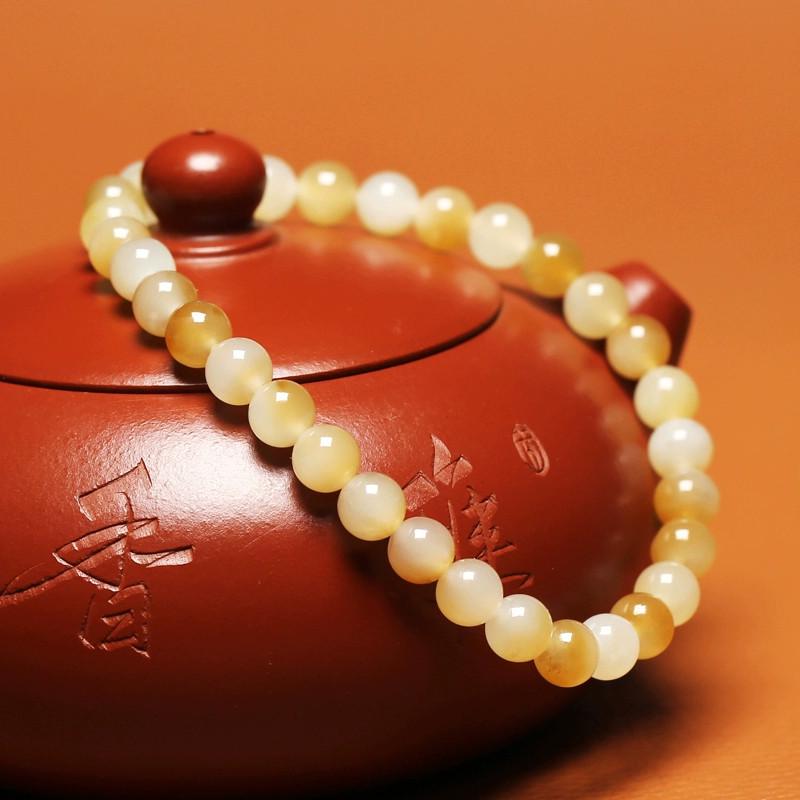 Refined Chinese Hetian Jade Bracelet - Elegant Single Circle Design