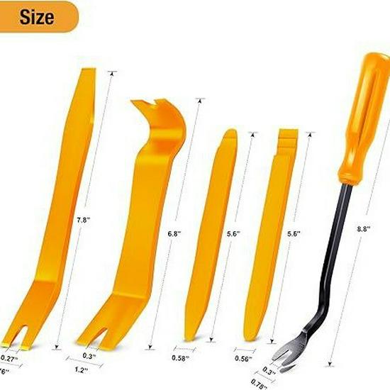 5-Piece Car Interior Trim Removal Tool Kit: Anti-Scratch Tools for Panel & Audio Dashboard
