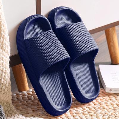 Fashion Summer Slippers Men Women Couple Solid Slides Comfortable Non-slip Bathroom EVA Cloud Soft Indoor Flat Home Cushion Shoes