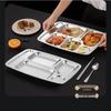 Stainless Steel Divided Cafeteria Tray