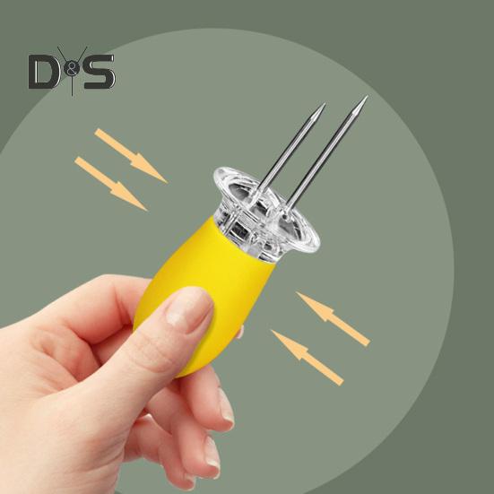 1 Pair Widely Used Corn Holder Reusable Sturdy Corn On The Cob BBQ Fork Skewer