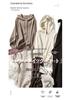 Women's Oversized Hooded Knit Sweater - Cozy Autumn/Winter Drawstring Pullover, Versatile Solid Color.