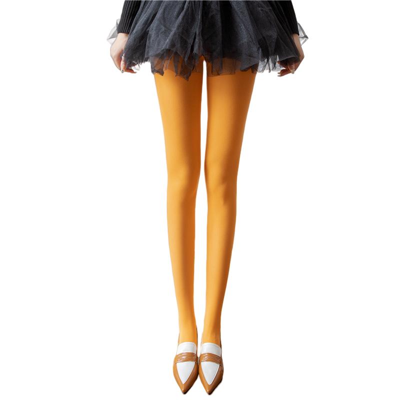 New Spring Women's 80D Denier Velvet Opaque Tights Ladies Colorful Tights Stretch Pantyhose Dressing Dopamine Colors