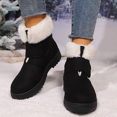 2025 Winter New Plus-size Women's Shoes Plush Snow Boots Thickened Cotton Shoes