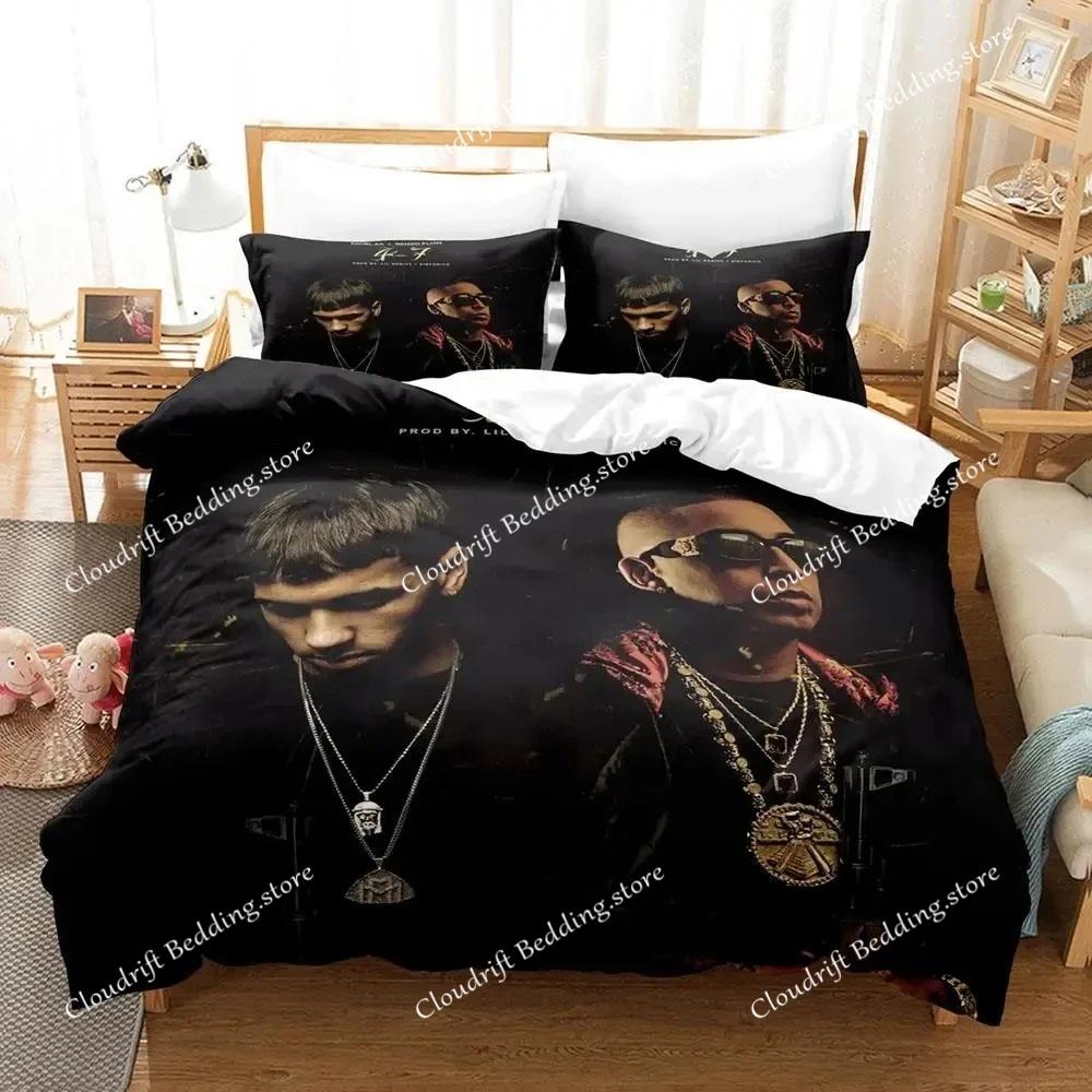 Copripiumino Federa Set Biancheria da Letto Anuel AA Real Hasta La Muerte Adulto Bambino Ragazza Decorazione Camera da Letto Regalo per Bambini Singolo Matrimoniale