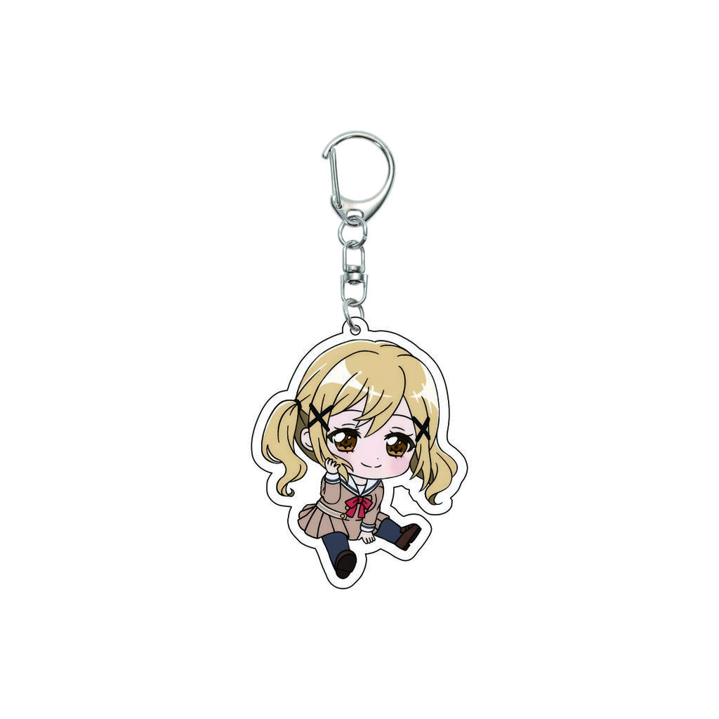 55MM Anime banG Dream Keychain Toyama Kasumi/Saya Yamabuki/Hanazono Tae Key Chain Acrylic Model Plate Christmas Gifts