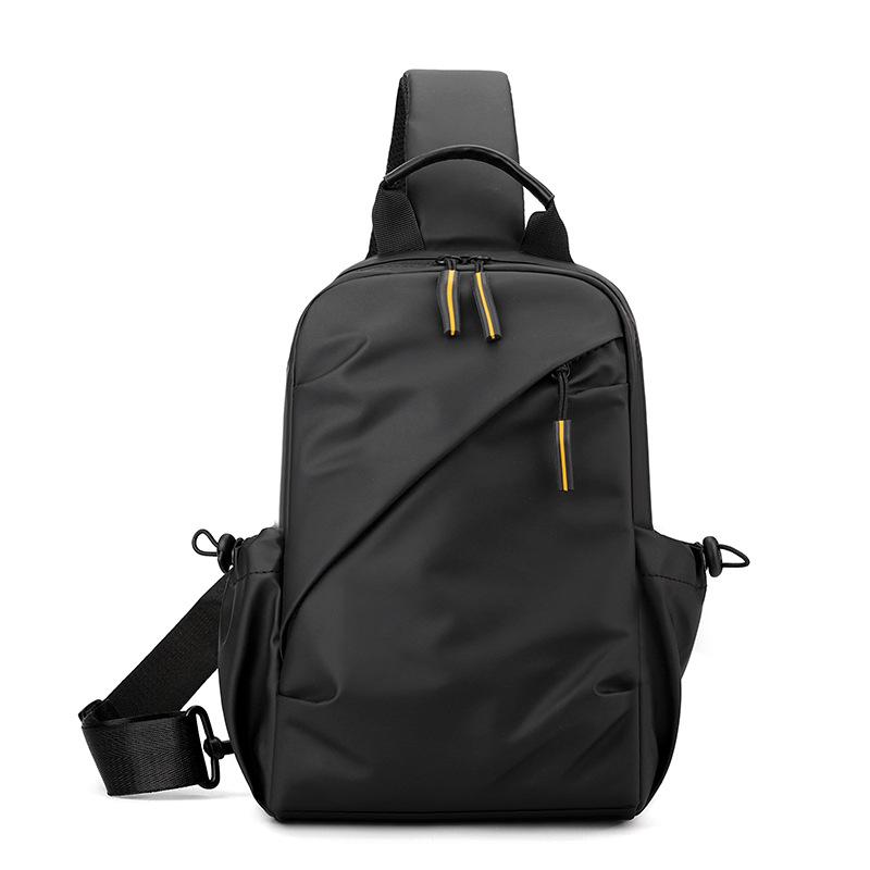 

Мужская сумка на плечо, большая вместительная нагрудная сумка, водонепроницаемая износостойкая деловая сумка через плечо для пригородных поездок чёрный