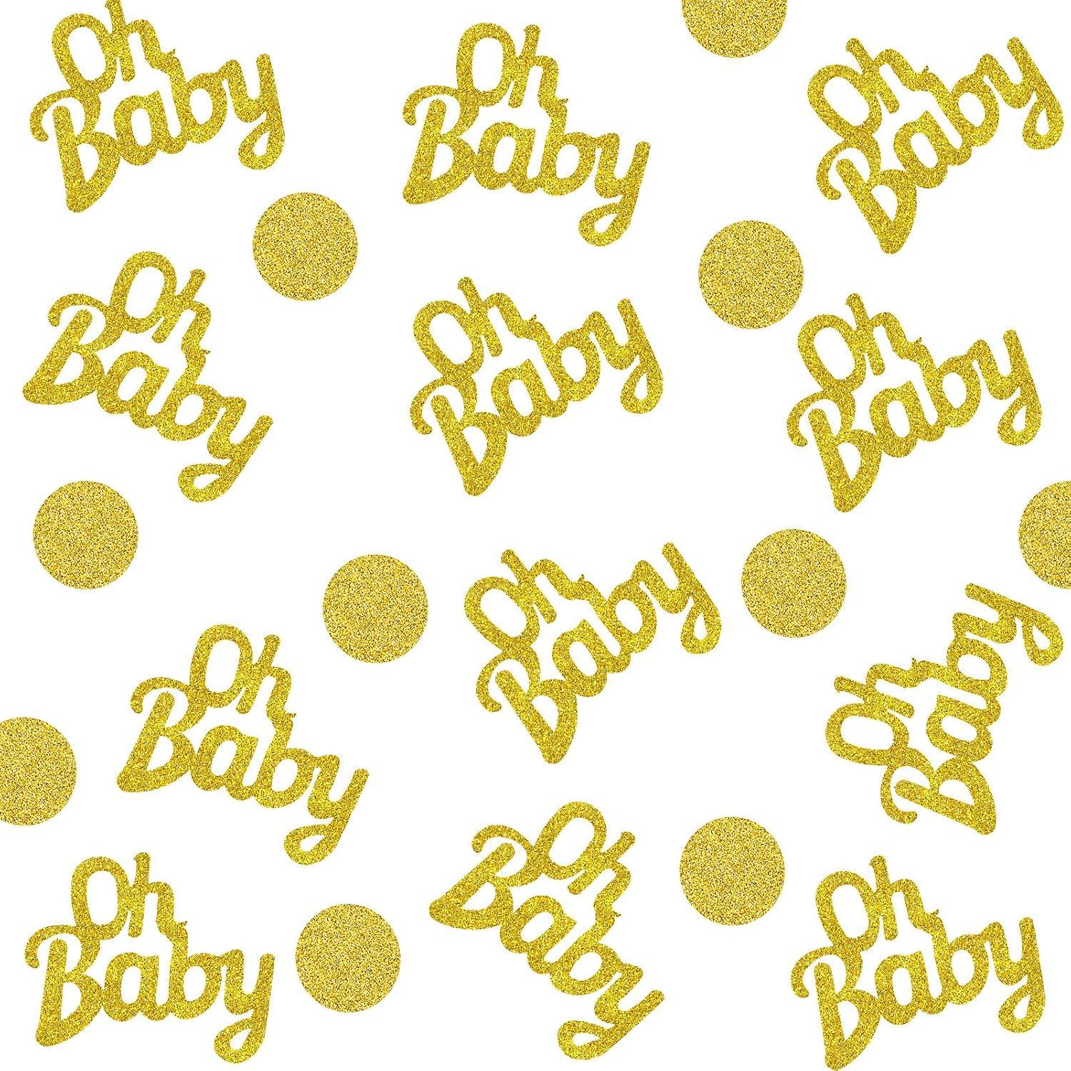 160 шт. Конфетти для детского душа, золотой глиттер, золотые украшения для стола на вечеринку, конфетти в виде короны, круга, точек, для вечеринок Trottie Shower