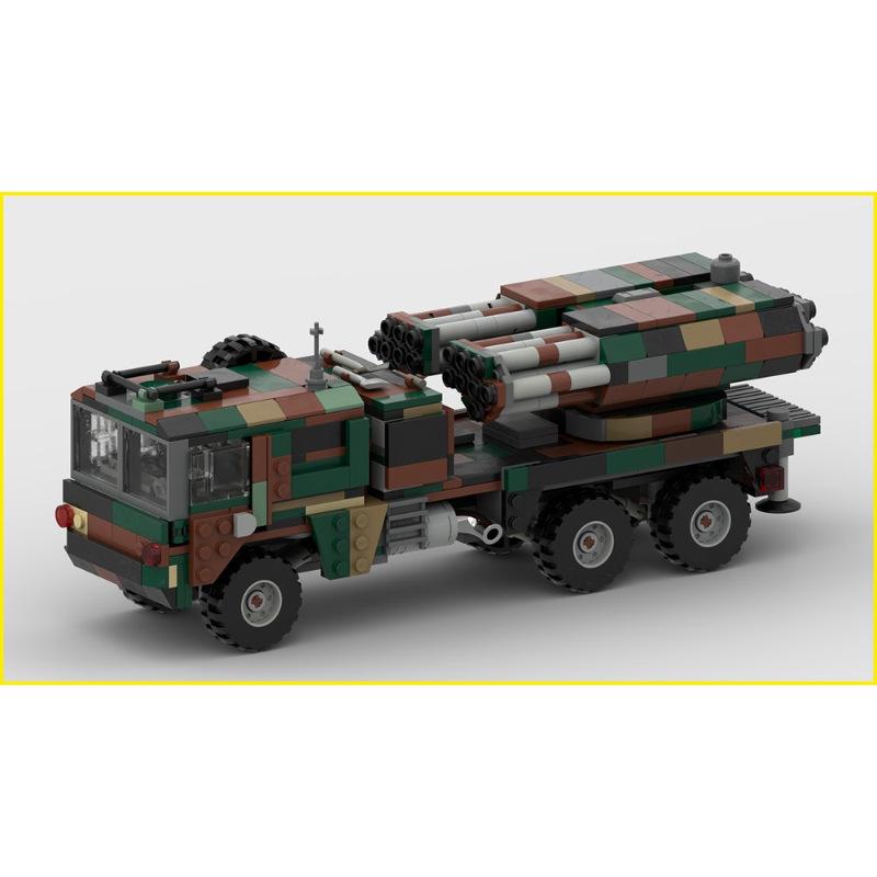 Platinum Brick BOBlocks MOC-68916-1 Внедорожный Грузовик MAN KAT1 6x6 Пожарная Версия LARS-2