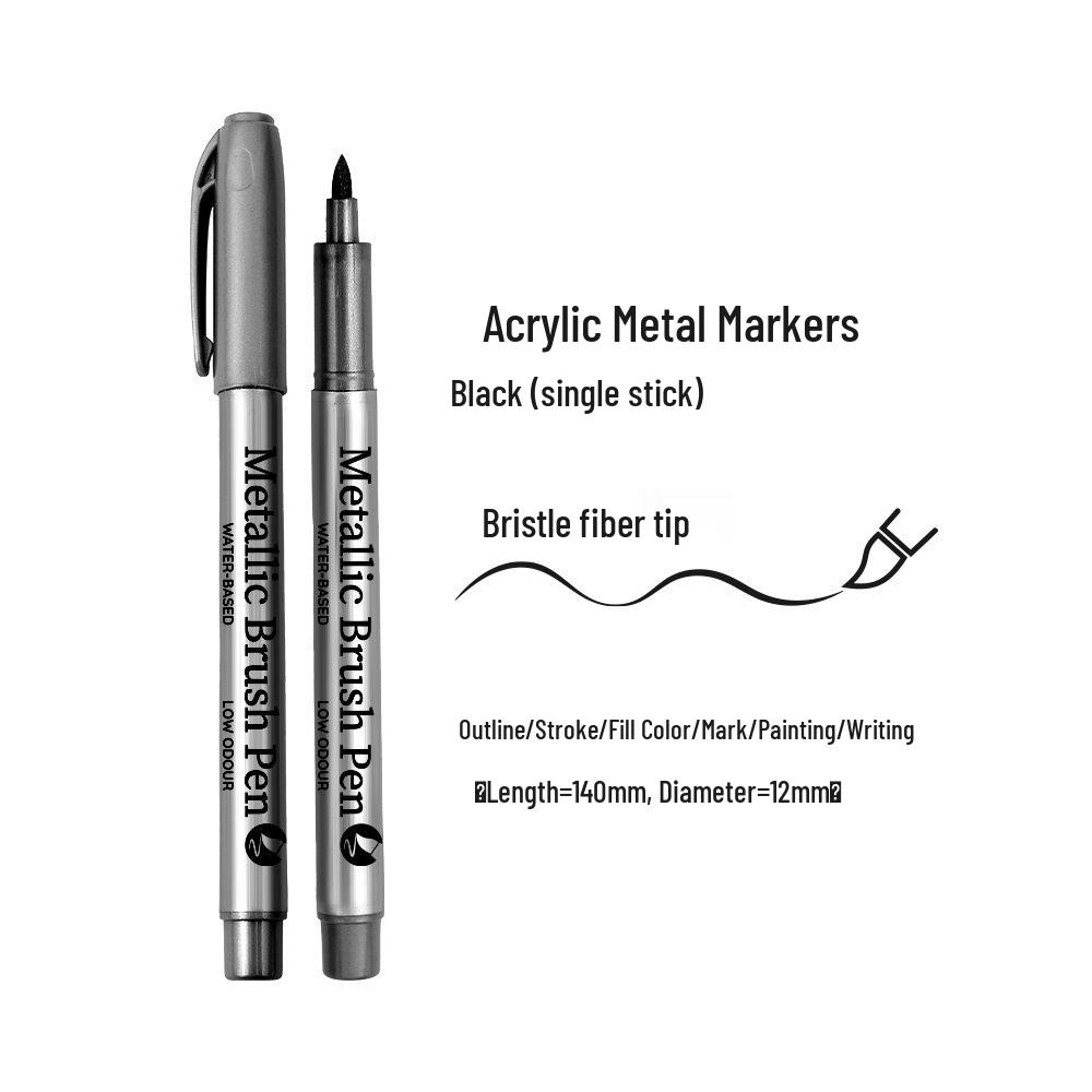 Gold & Silver Soft Tip Metallic Paint Pens for Journals and Events