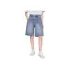Lee SS25 Loose Fit Pleated Design Trendy Five-Point Denim Shorts Unisex shorts Light-Blue LUB009895203487A08125