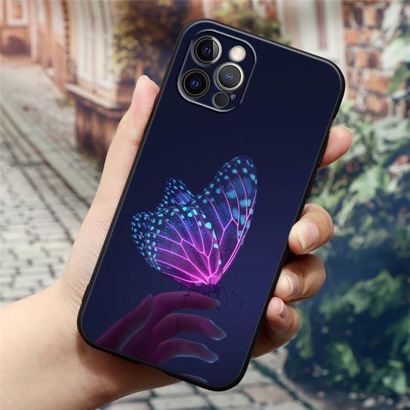 Butterfly Love Beautiful Phone Case For Apple iPhone 16 15 14 13 12 11 Pro Max XR XS Max 7 8 Plus SE2 Back Cover Silicone Cases