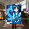 Japanischer Anime niedliches Cartoon-Thema Sailor Moon Tsukino Usagi Decke geeignet für Heimbetten, Sofabezüge, Büro-Nickerchen, Outdoor-Warme Decken O15