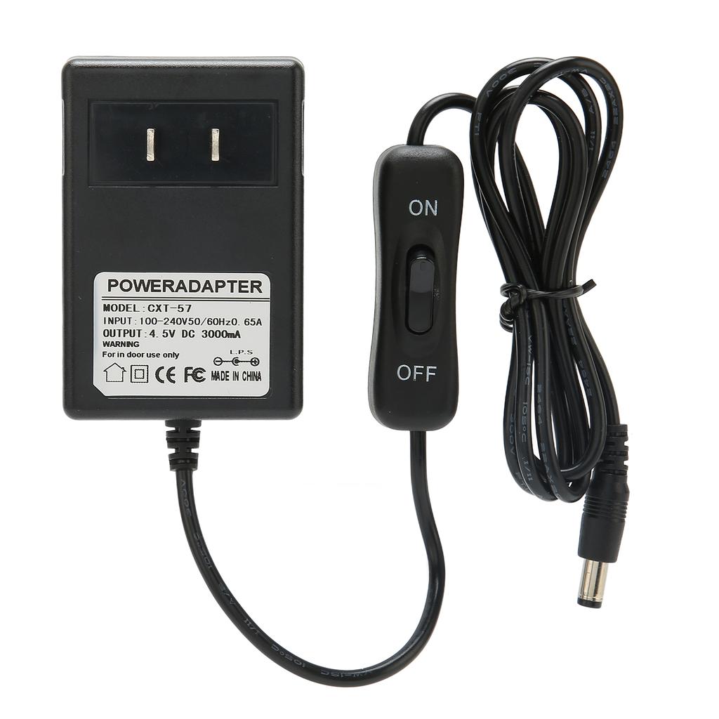 Foam Cutter Power Adapter 4.5V 3000mA 50 60Hz Input Strong Plasitc Metal Hot Wire Cutter Adaptor 100‑240V US Plug 13.5W