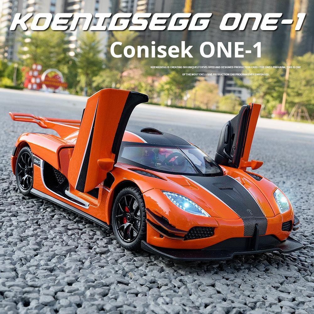 1:24 ONE-1 Miniature Toys Cars Alloy Diecast Models Pull Back Vehicles 4 Doors Opened Sports Car Toddler Toys For Kids Gifts