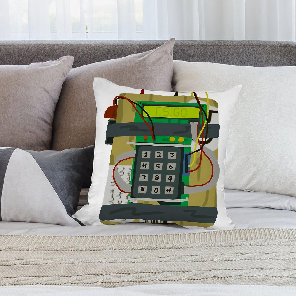 C-CS GO Bomb Anime Pillow Case Short Plush Pillow Covers Sofa Decorative Gift Home Double-sided Printing Cushion Cover