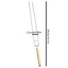 Stainless Steel BBQ Skewer U-Shaped Barbecue Brazing Fork Reusable Kebab Accessories Grill Sticks 10 Pieces Double Pronged Tool