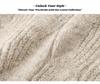 Men's Retro Round Neck Cable Knit Sweater - Autumn/Winter Loose Fit