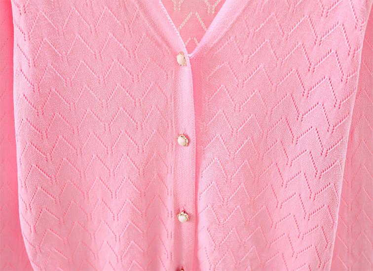 Korean Style Girls' Long Sleeve Knit Cardigan with Sun Protection - Summer 2023